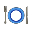 Symbolbild Mittagessen Mädchen vor einem Tablett mit Essen