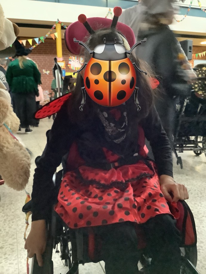 Eine verkleidete Schülerin