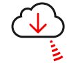 Symbolbild: Download 
Wolke mit rotem Pfeil nach unten