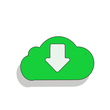Piktogramm "Download": Wolke mit Pfeil nach unten